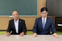 五十嵐健二委員長と山口教育長