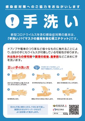手洗いについてのチラシ画像