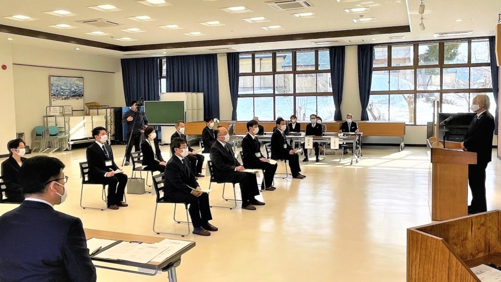 三島町新任教職員着任式の様子1