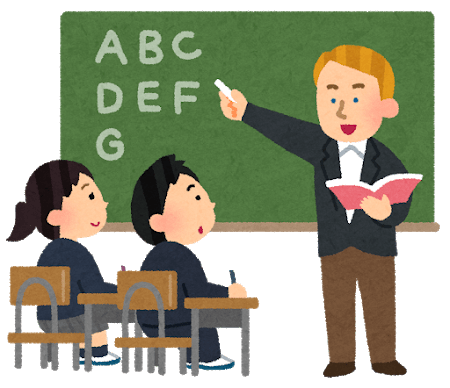 英語の授業のイラスト