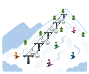 スキー場のイラスト