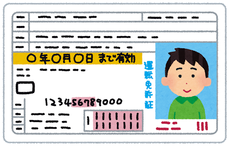 運転免許証のイラスト