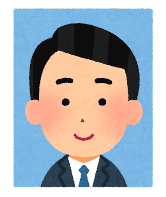 証明写真のイラスト(男性)