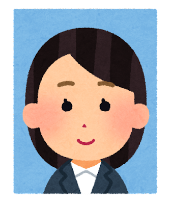 証明写真のイラスト(女性)