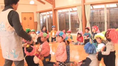 三島保育所豆まきの様子1