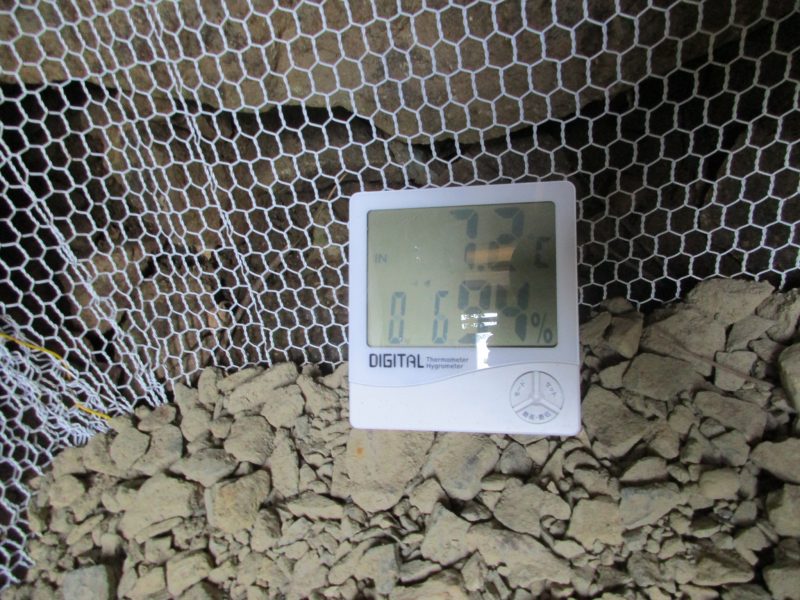 温度計(7.2℃と表示されている)の写真
