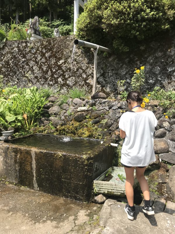 高清水の湧き水の様子