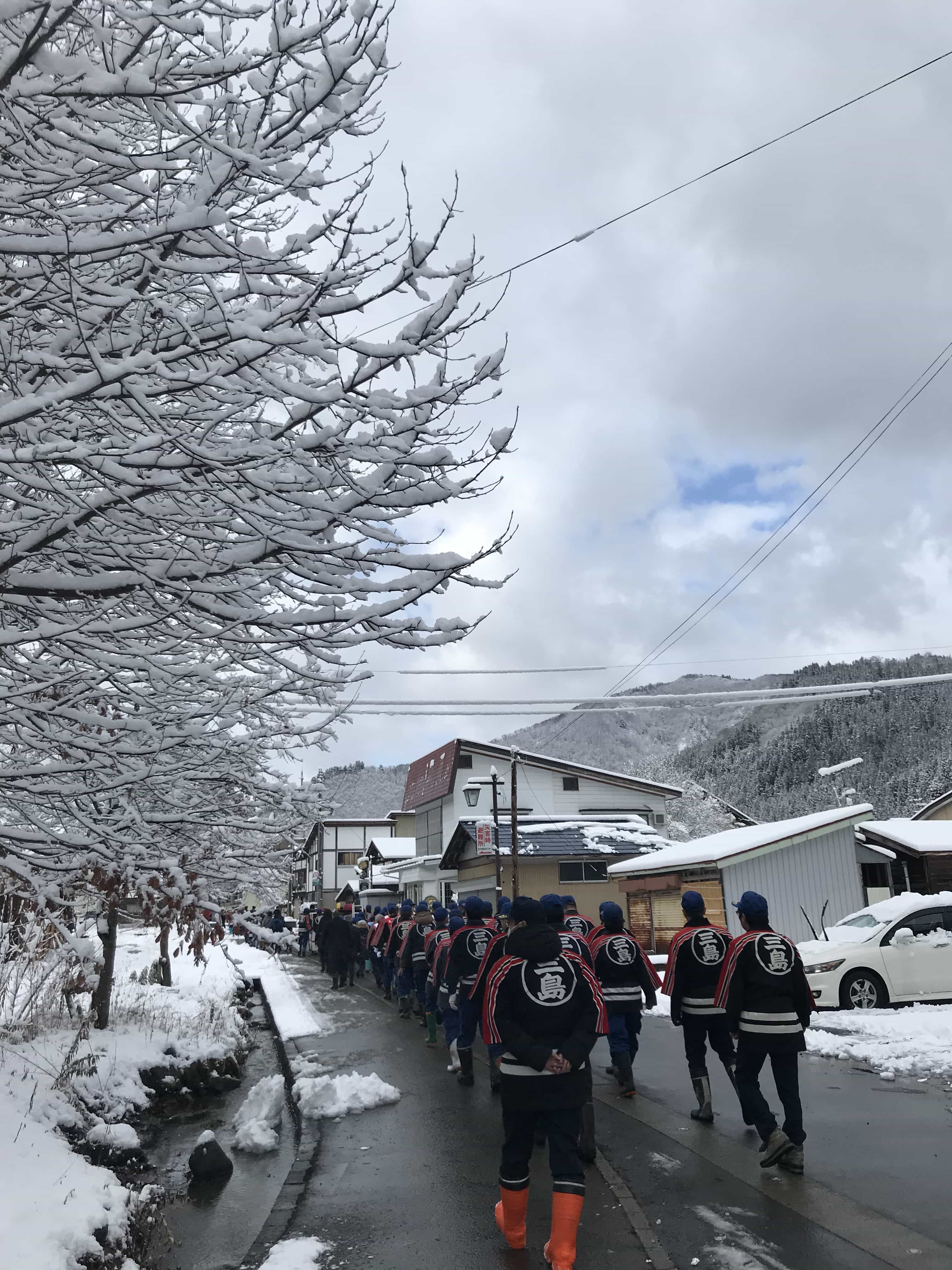 三島町消防団出初式の様子