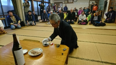 御神火採火式の様子