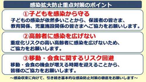 感染拡大防止重点対策のポイント