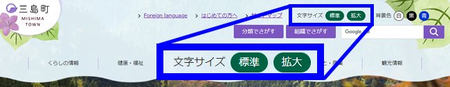 文字を拡大するイメージ画像