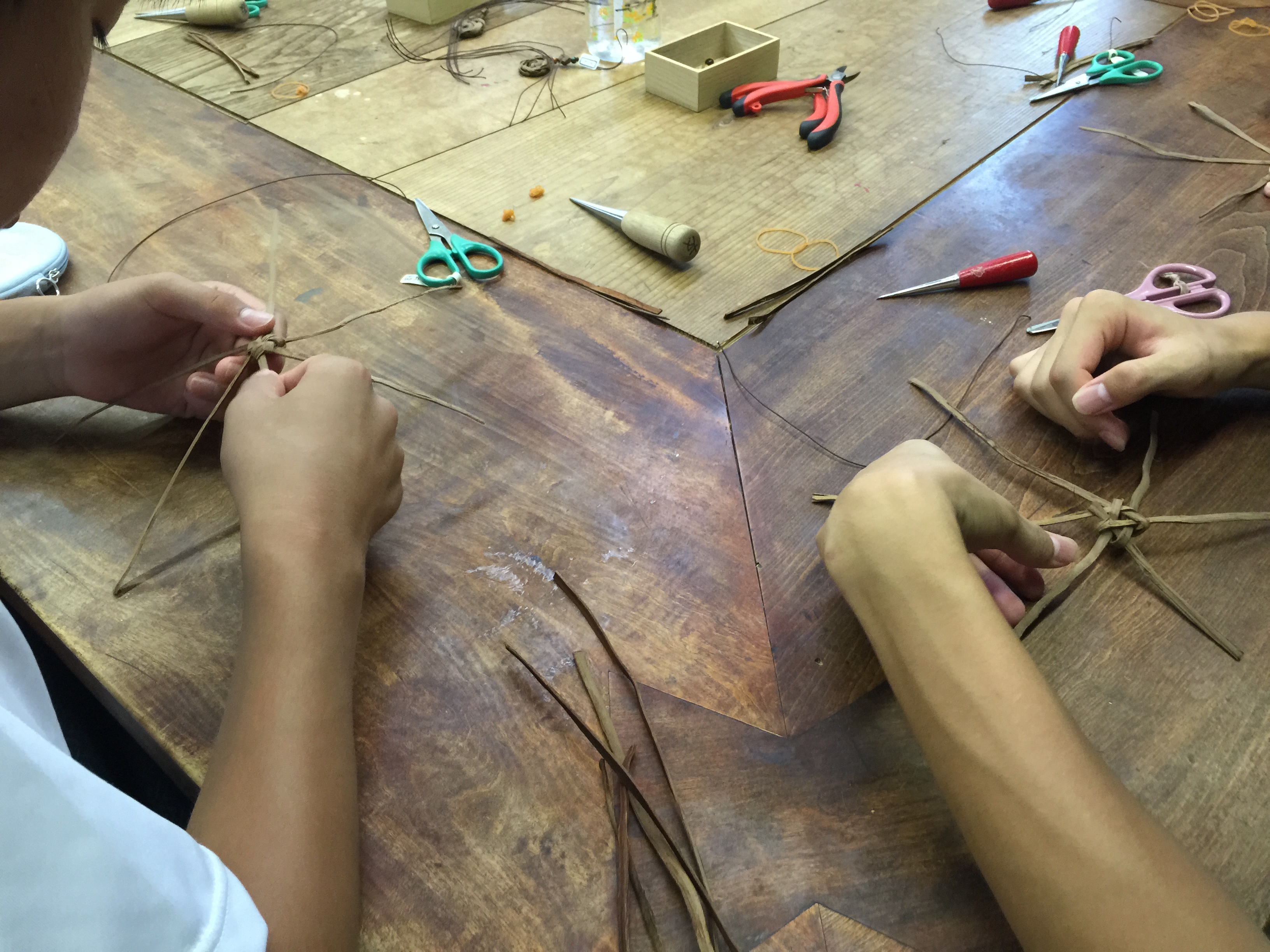 編み組細工体験の画像