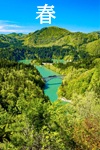 第一只見川橋梁春の画像