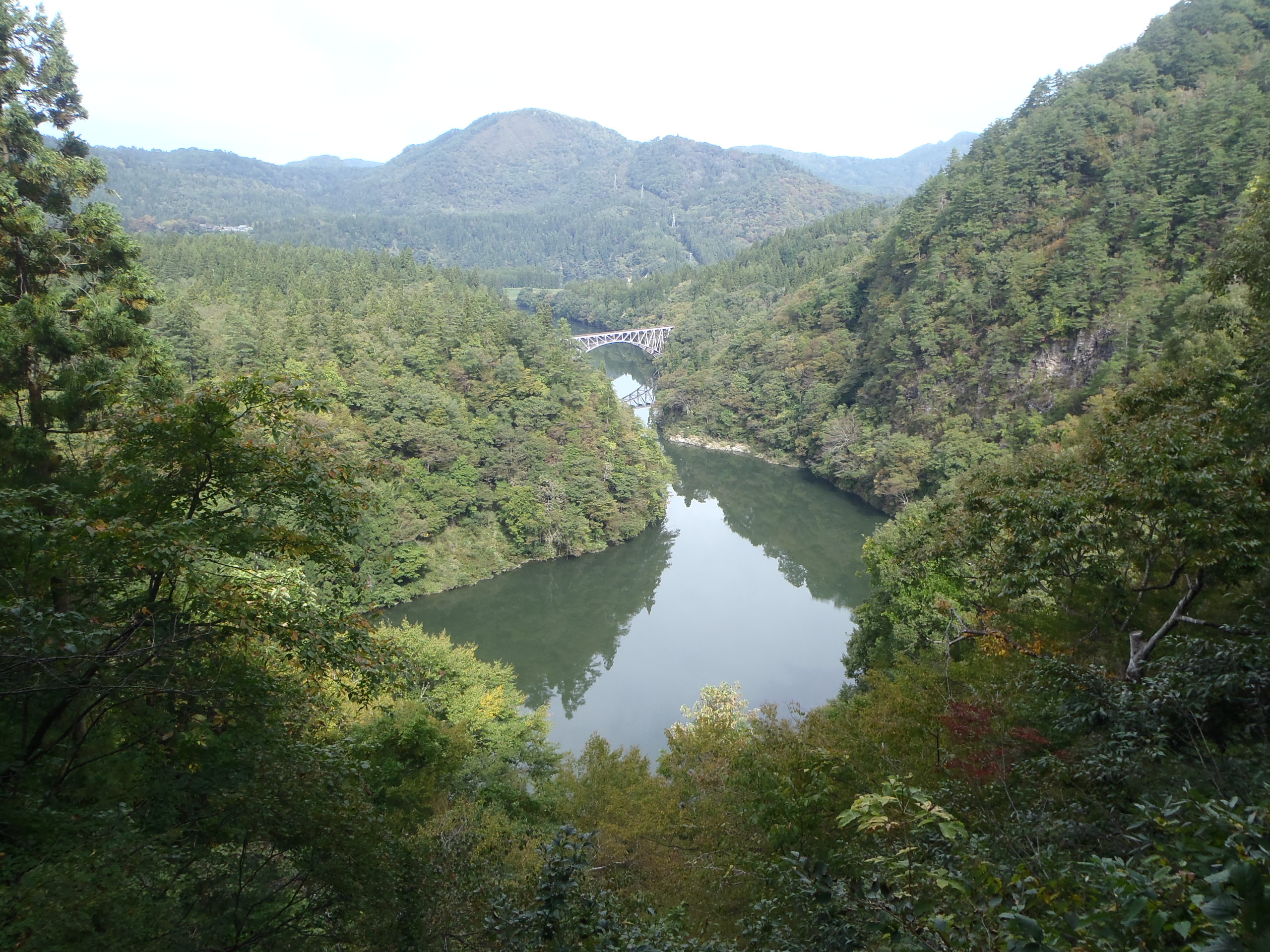第一只見川橋梁C地点からの眺めの画像
