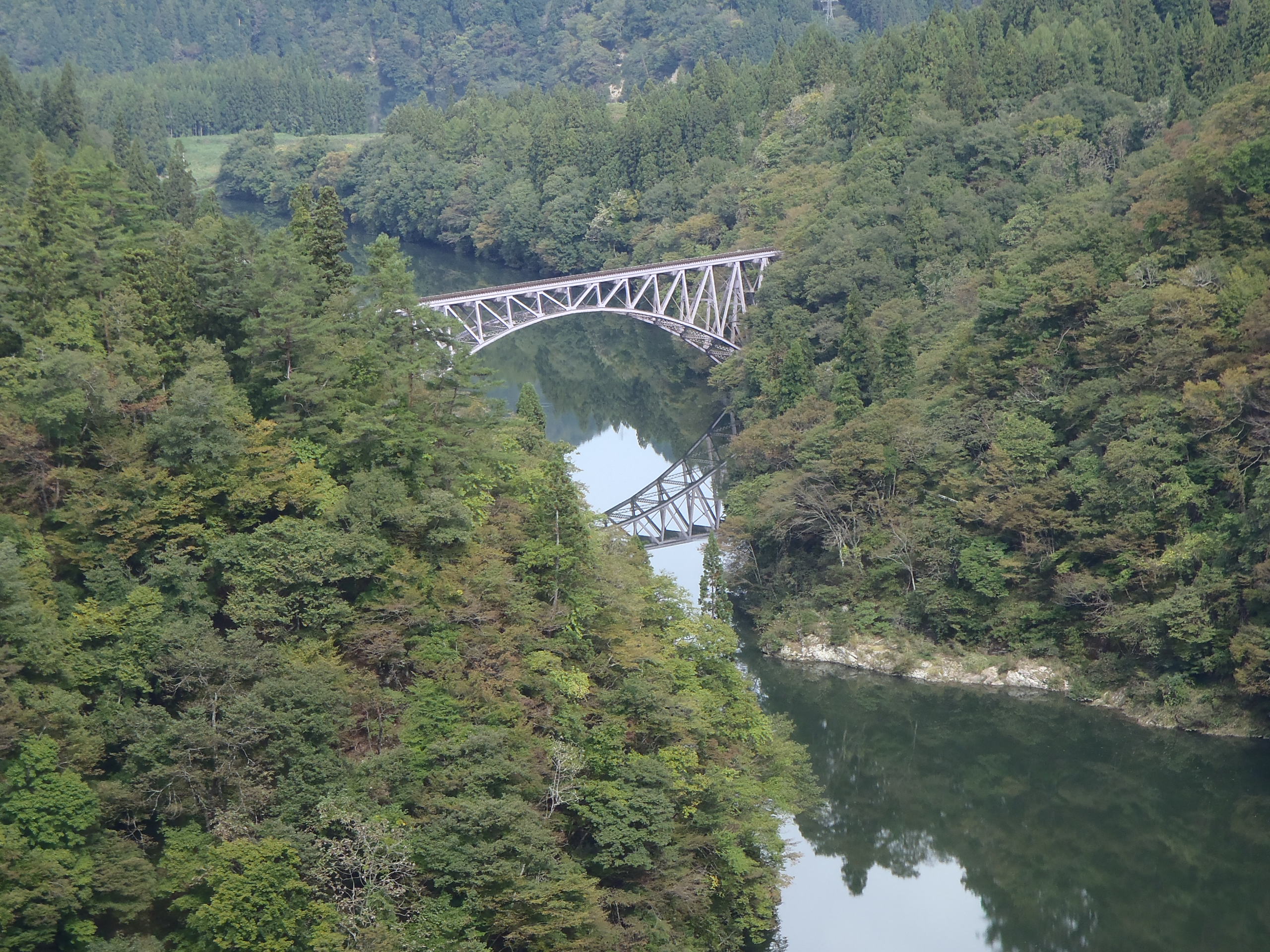 第一只見川橋梁C地点からの眺めの画像
