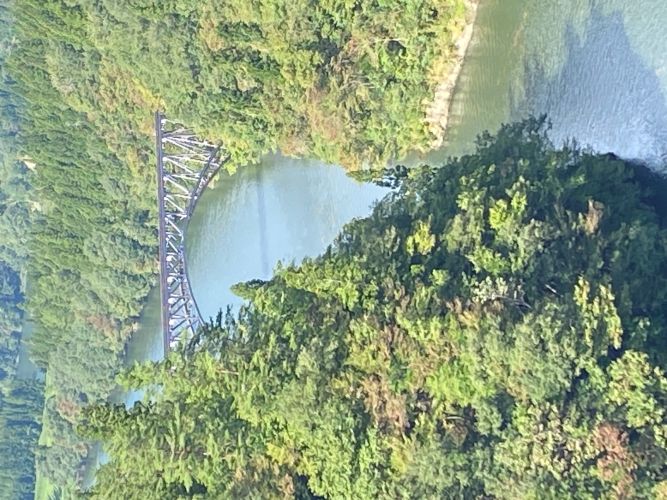 ビューポイントB地点から眺めた第一橋梁の近景画像