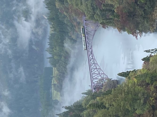 ビューポイントC地点から只見線通過時の画像